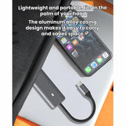 Docking station Blueendless Type-C con convertitore HDMI 4K ad alta definizione e Gigabit Ethernet., 6 in 1