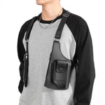 Borsa a tracolla sottoascella in pelle PU, imbracatura antifurto per il petto con cinghie regolabili, gilet multiuso Techwear.