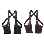 Borsa a tracolla sottoascella in pelle PU, imbracatura antifurto per il petto con cinghie regolabili, gilet multiuso Techwear.