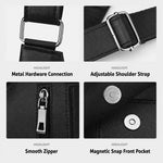 Borsa a tracolla sottoascella in pelle PU, imbracatura antifurto per il petto con cinghie regolabili, gilet multiuso Techwear.