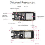 Microcontroller 2.4GHz Wi-Fi Development Board 240MHz Dual Core Processor, Waveshare ESP32-S3-DEV-KIT-N16R8-U, Waveshare ESP32-S3-DEV-KIT-N16R8-UM
