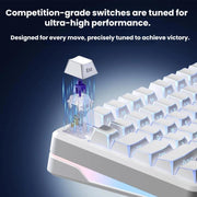 FURYCUBE 80-Key Tri-Mode Wired/Wireless 2.4G + Bluetooth Mechanical Keyboard