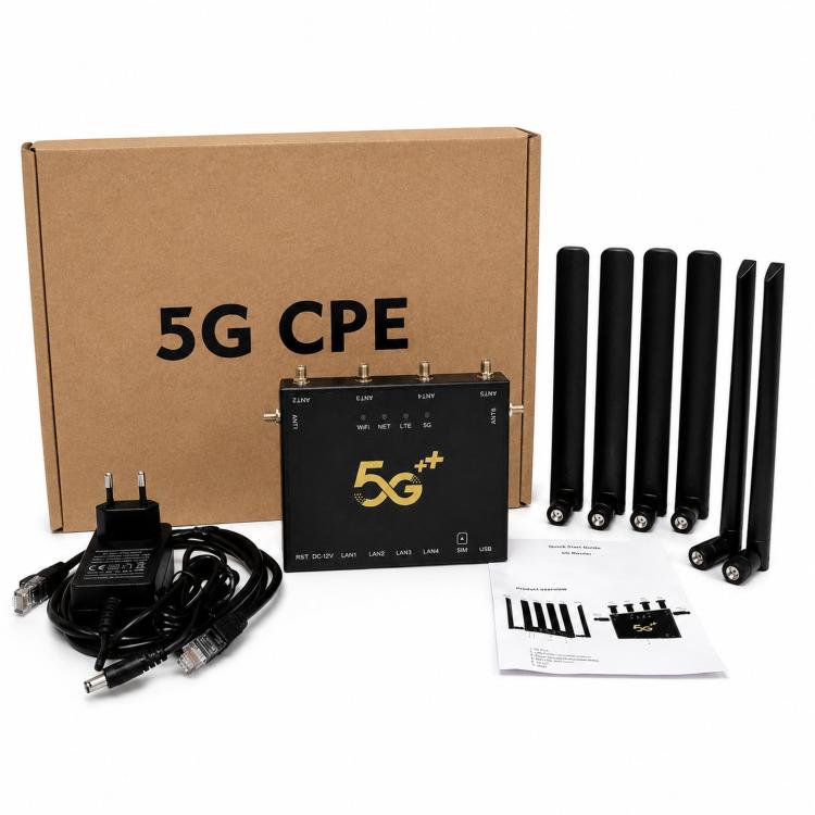 Router industriale 5G CPE dual mode con 6 antenne EU