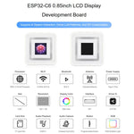 Scheda di sviluppo Waveshare ESP32-C6 con display LCD da 0,85 pollici, processore RISC-V single-core, risoluzione 128 × 128, supporta l'interazione vocale AI., 34519