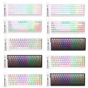 FURYCUBE 68-key RGB Mechanical Gaming Keyboard with Portable Ribbon, White Wired, White Wired + 2.4G + Bluetooth, White Green Pink Wired, White Green Pink Wired + 2.4G + Bluetooth, Thai White Wired, Thai Front Engraving Polar Day Wired                 ...
