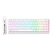 FURYCUBE 68-key RGB Mechanical Gaming Keyboard with Portable Ribbon, White Wired, White Wired + 2.4G + Bluetooth, White Green Pink Wired, White Green Pink Wired + 2.4G + Bluetooth, Thai White Wired, Thai Front Engraving Polar Day Wired                 ...
