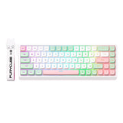 FURYCUBE 68-key RGB Mechanical Gaming Keyboard with Portable Ribbon, White Wired, White Wired + 2.4G + Bluetooth, White Green Pink Wired, White Green Pink Wired + 2.4G + Bluetooth, Thai White Wired, Thai Front Engraving Polar Day Wired                 ...