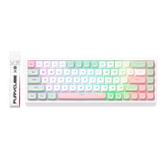 FURYCUBE 68-key RGB Mechanical Gaming Keyboard with Portable Ribbon, White Wired, White Wired + 2.4G + Bluetooth, White Green Pink Wired, White Green Pink Wired + 2.4G + Bluetooth, Thai White Wired, Thai Front Engraving Polar Day Wired                 ...