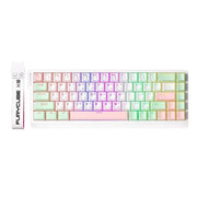 FURYCUBE 68-key RGB Mechanical Gaming Keyboard with Portable Ribbon, White Wired, White Wired + 2.4G + Bluetooth, White Green Pink Wired, White Green Pink Wired + 2.4G + Bluetooth, Thai White Wired, Thai Front Engraving Polar Day Wired                 ...