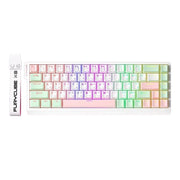 FURYCUBE 68-key RGB Mechanical Gaming Keyboard with Portable Ribbon, White Wired, White Wired + 2.4G + Bluetooth, White Green Pink Wired, White Green Pink Wired + 2.4G + Bluetooth, Thai White Wired, Thai Front Engraving Polar Day Wired                 ...