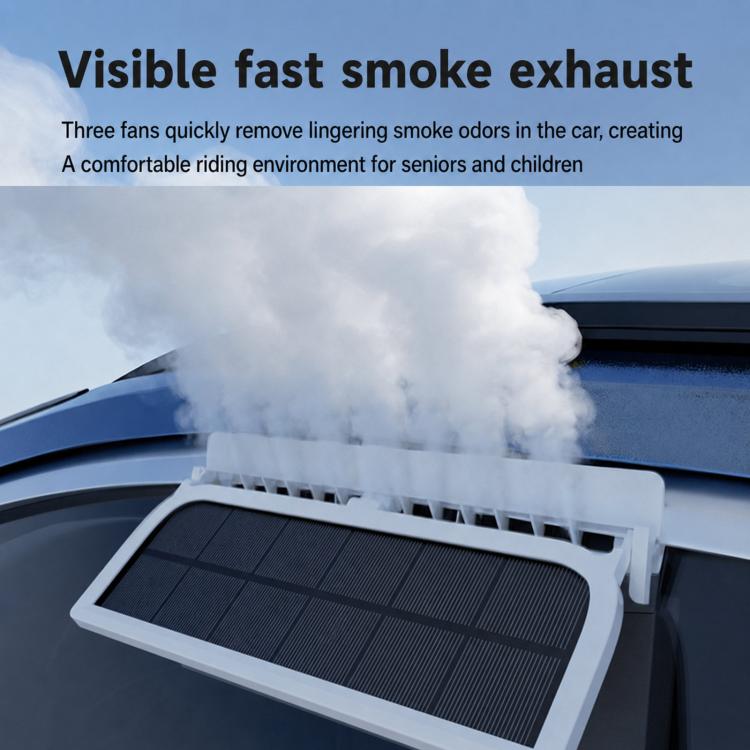 Ventilatore di scarico auto ad energia solare con luce stroboscop