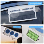 Ventilatore di scarico auto ad energia solare con luce stroboscop