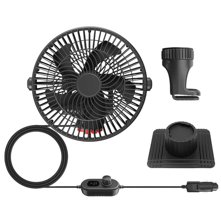 Ventola per auto 5 pale motore a spazzole 12V silenziosa