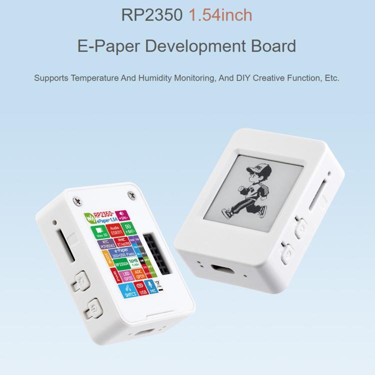 Waveshare RP2350A 1.54inch E-Paper Display Development Board 200 × 200 Resolution,, Without Touch Control, With Touch Control