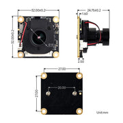 Waveshare IMX291 2MP IR-CUT Camera Fixed-Focus 83-Degree Diagonal FOV, Rolling Shutter, 34494