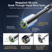BS70F Industrial Pipeline Endoscope Sewer Pipe Wall Inspection Detector Waterproof HD Camera, 30m, 50m