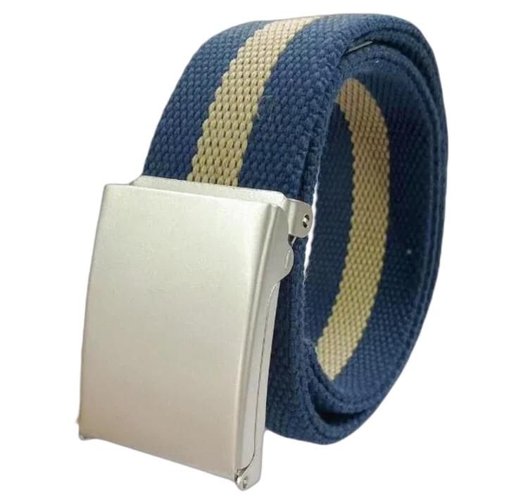 Cintura in tela arcobaleno a righe, casual, con fibbia a ribalta e apribottiglie., 120cm