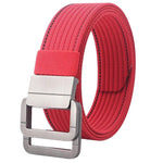 Cintura casual in nylon con fibbia automatica in lega, da uomo e da donna., 120cm