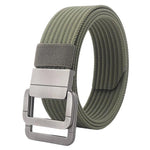 Cintura casual in nylon con fibbia automatica in lega, da uomo e da donna., 120cm