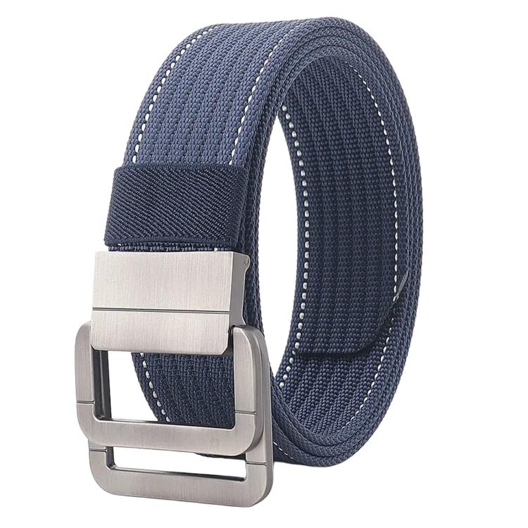 Cintura casual in nylon con fibbia automatica in lega, da uomo e da donna., 120cm
