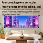 HY300Pro+ Mini Android 13 Short-Throw Projector HD Portable Home Projector, US Plug, EU Plug, UK Plug