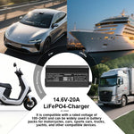 Caricabatterie Liitokala 14,6V 20A per batterie LiFePO4