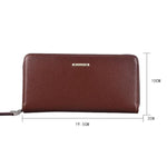 DEABOLAR Portafoglio lungo portatile da uomo, casual, con cerniera, porta banconote e marsupio