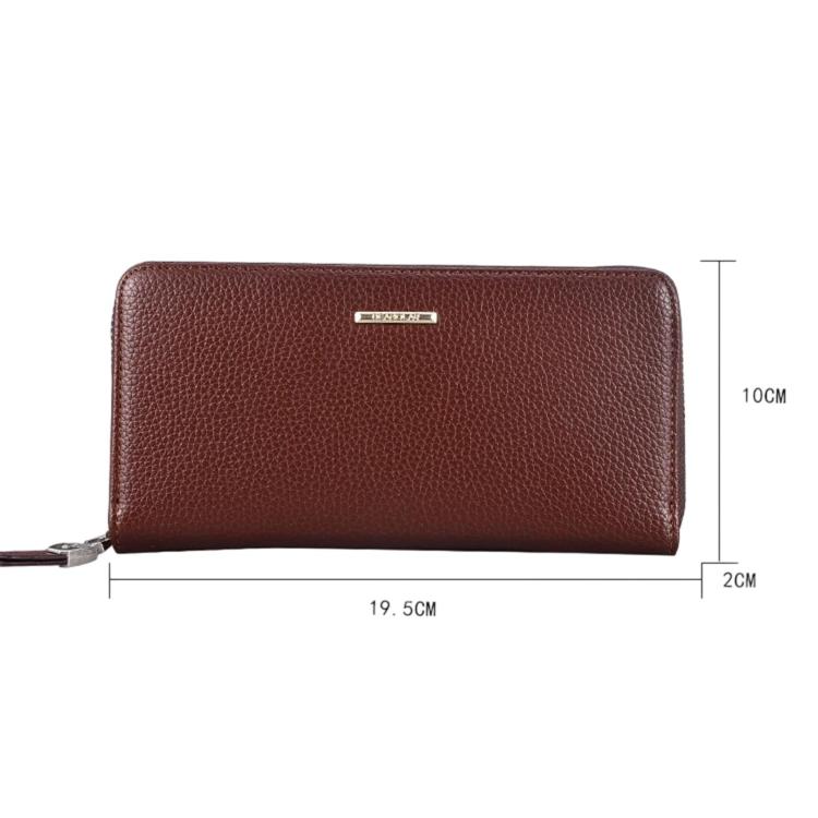 DEABOLAR Portafoglio lungo portatile da uomo, casual, con cerniera, porta banconote e marsupio