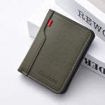 Portafoglio verticale portatile da uomo Dibaoleiou K3315 con 2 ante, grande capacità e porta carte di credito.
