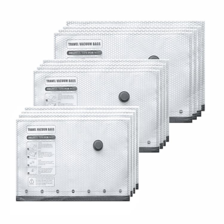 Sacchetti sottovuoto per la conservazione degli indumenti domestici, senza pompa, 6pcs /Set 2S+2M+2L, 9pcs /Set 3S+3M+3L, 12pcs /Set 4S+4M+4L, 15pcs /Set 5S+5M+5L
