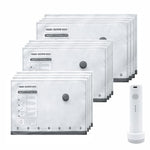 Sacchetti sottovuoto per la conservazione degli indumenti domestici, con pompa di evacuazione., 6pcs /Set 2S+2M+2L, 9pcs /Set 3S+3M+3L, 12pcs /Set 4S+4M+4L, 15pcs /Set 5S+5M+5L, 18pcs /Set 6S+6M+6L
