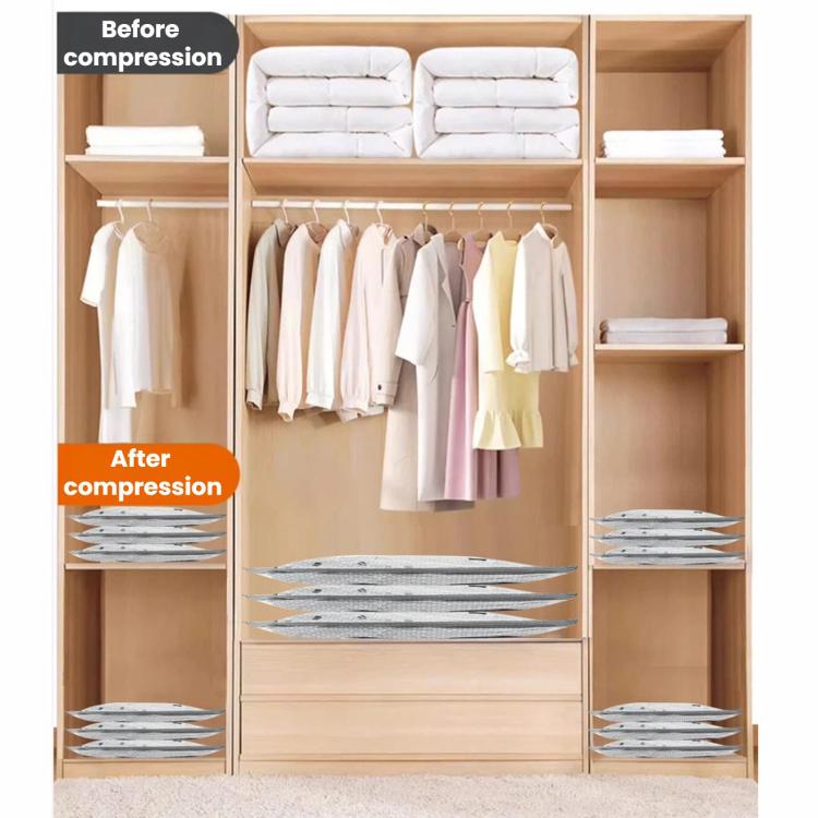 Sacchetti sottovuoto per la conservazione degli indumenti domestici, con pompa di evacuazione., 6pcs /Set 2S+2M+2L, 9pcs /Set 3S+3M+3L, 12pcs /Set 4S+4M+4L, 15pcs /Set 5S+5M+5L, 18pcs /Set 6S+6M+6L