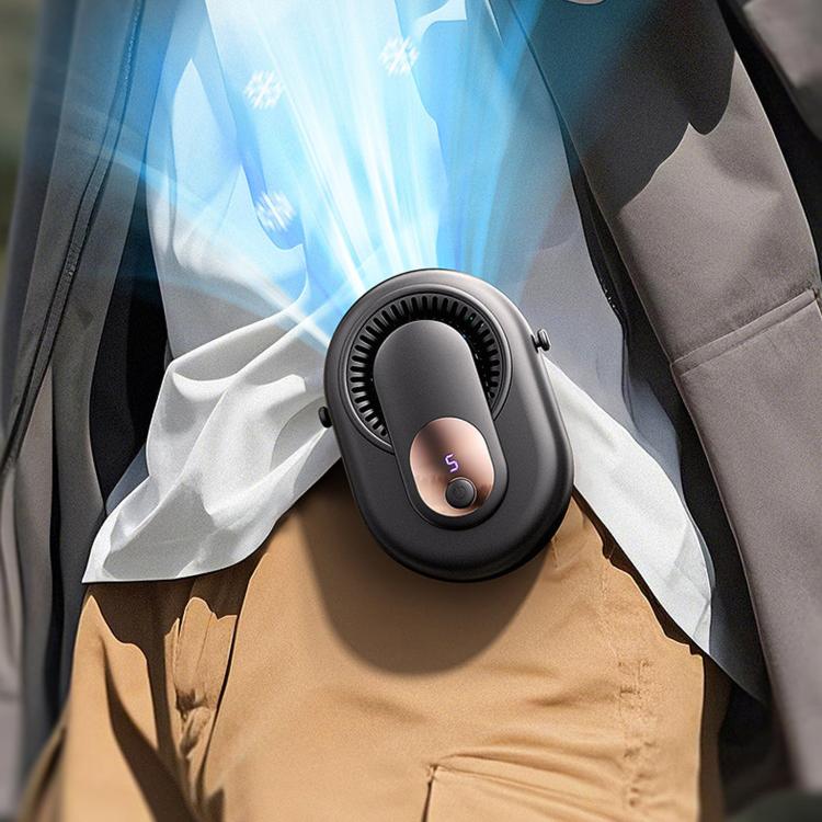 Y10 Portable Waist Fan With Power Display Rechargeable Neck Fan For Outdoor Use