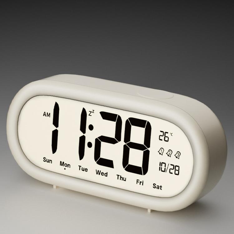 Sveglia digitale a batteria con volume alto, 3 impostazioni di allarme, indicazione di temperatura, data e retroilluminazione con funzione snooze.