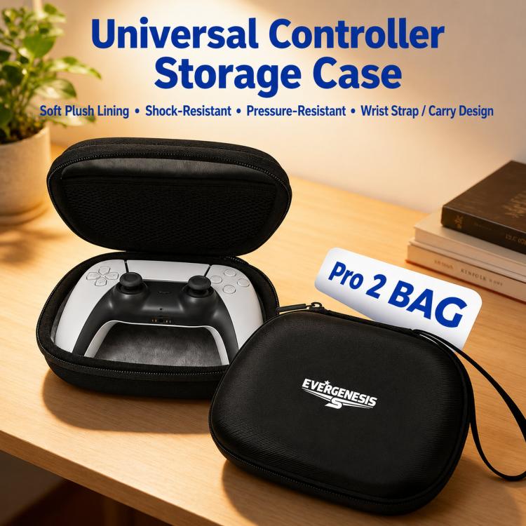 Custodia rigida in EVA per controller di gioco universale EVERGENESIS Pro 2, borsa porta accessori.
