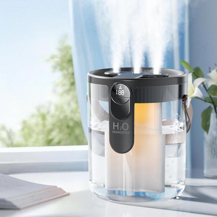 H40 Umidificatore domestico a 3 ugelli, grande capacità 1,5 litri, silenzioso con luce ambientale