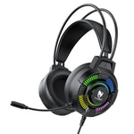 T-WOLF H140 Gaming Headset with Microphone 7.1 Surround Sound Wired PC Gaming Headphones With RGB Light, H140