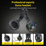 T-WOLF H140 Gaming Headset with Microphone 7.1 Surround Sound Wired PC Gaming Headphones With RGB Light, H140