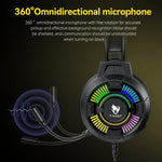 T-WOLF H140 Gaming Headset with Microphone 7.1 Surround Sound Wired PC Gaming Headphones With RGB Light, H140