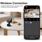 Remote Monitoring 2MP WiFi HD Night Vision Wireless Multi-Functional Camera, W07 Black, W07 White