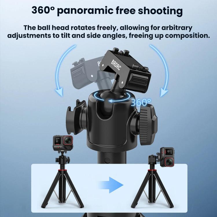 Per Insta360 Ace Pro / 2 / X5 BRDRC Estensione per testa del treppiede a sgancio rapido