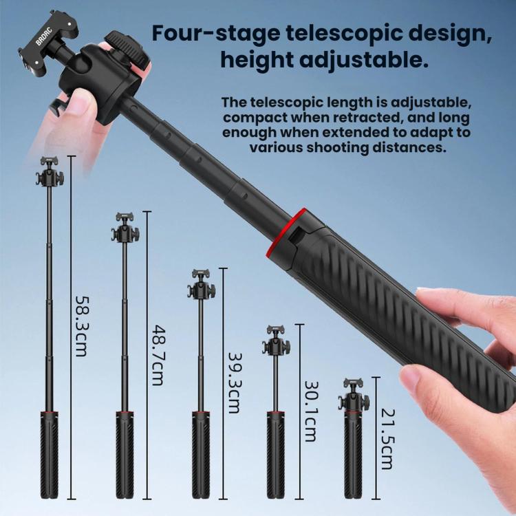 Per Insta360 Ace Pro / 2 / X5 BRDRC Estensione per testa del treppiede a sgancio rapido