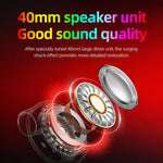 T-WOLF H150 Dual 3.5mm Plugs Gaming Headset with Microphone Over-Ear Stereo Wired PC Headphones with 40mm Speaker Drivers, H150