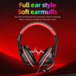 T-WOLF H150 Dual 3.5mm Plugs Gaming Headset with Microphone Over-Ear Stereo Wired PC Headphones with 40mm Speaker Drivers, H150