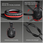 T-WOLF H150 Dual 3.5mm Plugs Gaming Headset with Microphone Over-Ear Stereo Wired PC Headphones with 40mm Speaker Drivers, H150