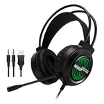 T-WOLF H130 Dual 3.5mm and USB Gaming Headset with Microphone RGB Luminous Wired PC Headphones, H130