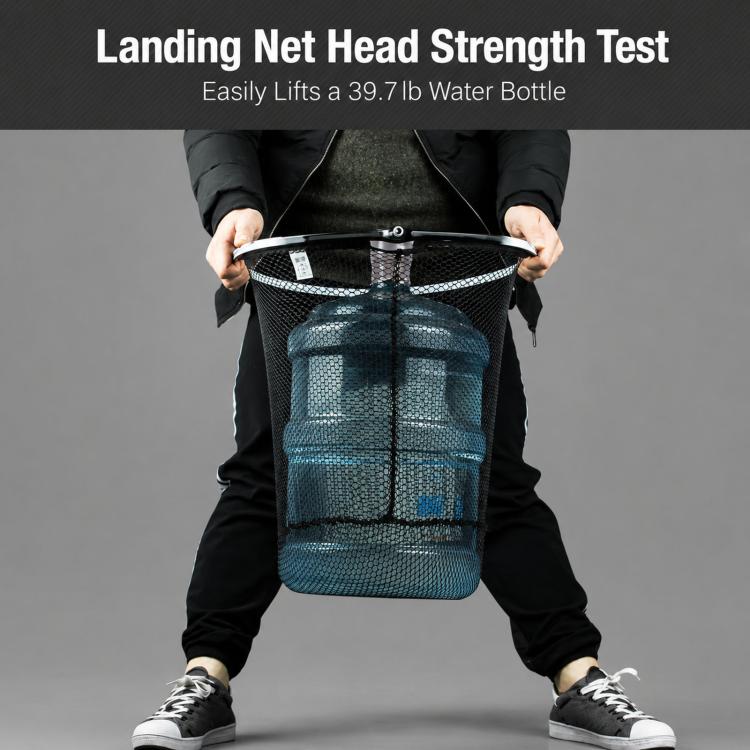 LINNHUE Testa del guadino da pesca in lega di titanio con rivestimento in gomma, rete anti-inceppamento, ricambio per retino., 30cm Fine Mesh, 35cm Fine Mesh, 35cm Light Fine Mesh, 40cm Coarse Mesh, 45cm Coarse Mesh