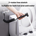 Lc040 Spruzzatore per WC ad alta pressione per bagno, soffione doccia domestico a pressione potenziata, Sprinkler, Sprinkler+2m Water Pipe, Sprinkler+2m Water Pipe+Drilling Base, Sprinkler+2m Water Pipe+Hole-free Base