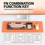 T-WOLF TF330 Wired Keyboard And Mouse Combo 3-Color Block Retro Gaming Keyboard With 98-Key Compact Layout, RGB Backlit