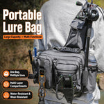 Borsa da pesca impermeabile YEYINGZHE, multifunzionale, a tracolla con porta canna.